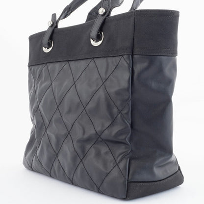 Chanel Paris Biarritz Tote Mm Bag A34209 Coated Canvas Black