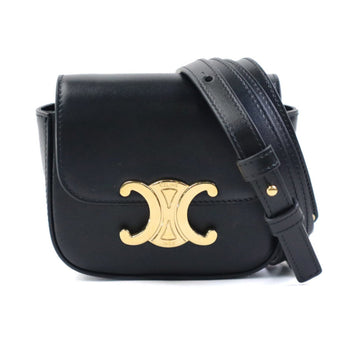 Celine Shoulder Bag Claude Calf Leather Black Gold