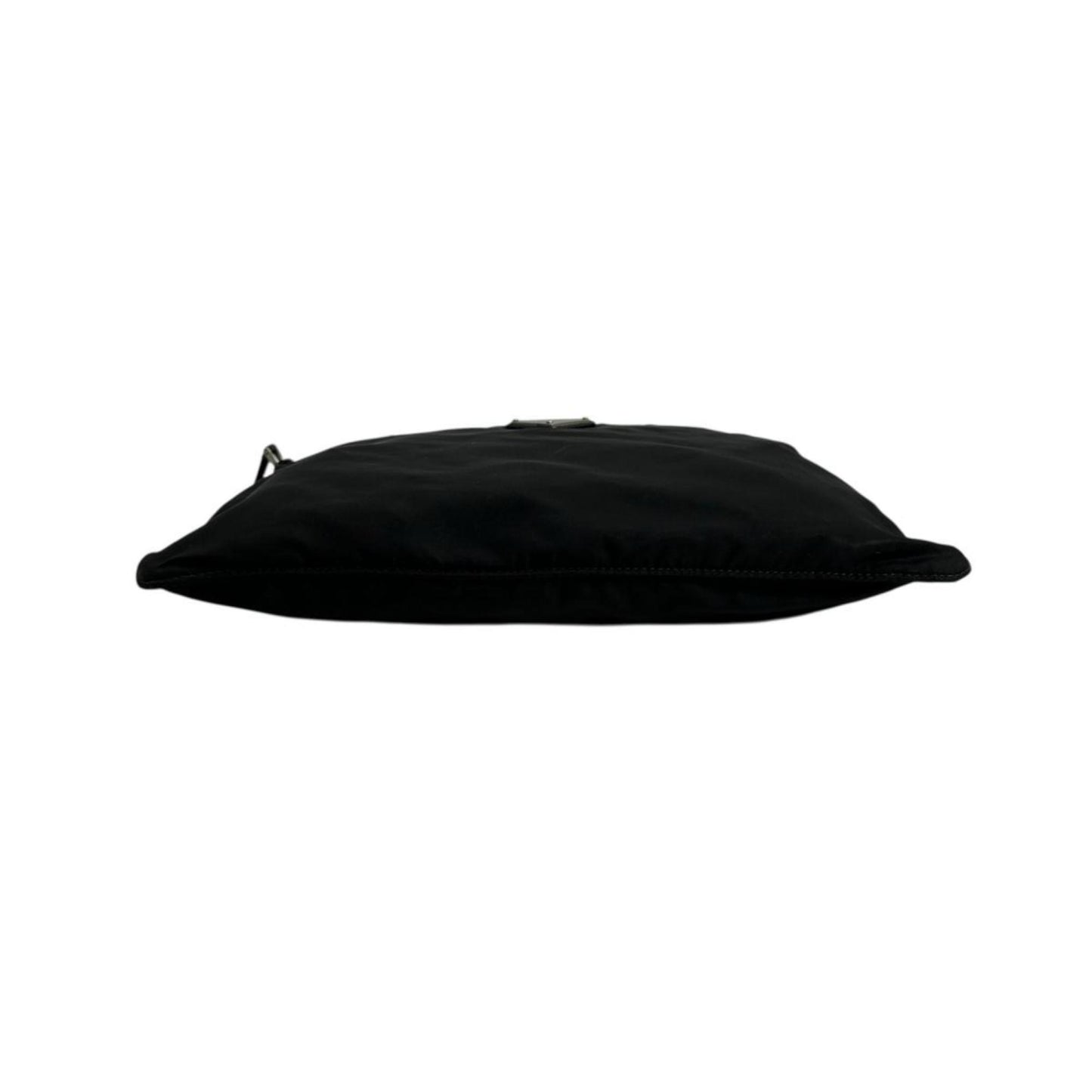 Prada Shoulder Bag Body Triangle Logo Nylon Black