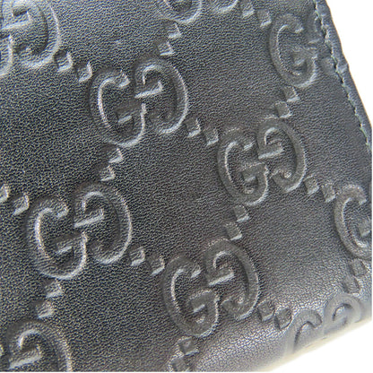 Gucci Business Card Holder/Card Case 323401 Shimmer Leather Black Holder Accessories