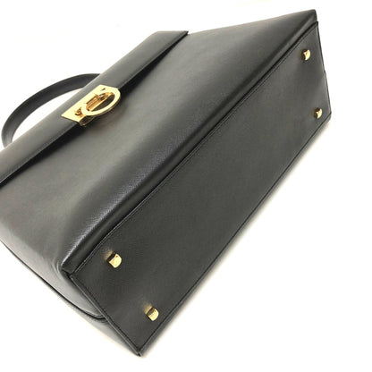 Salvatore Ferragamo Bag 2Way Hand Bag Black Goldhardware