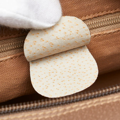 Gucci Gg Supreme Second Bag 014 58 6087 Beige Brown Pvc Leather