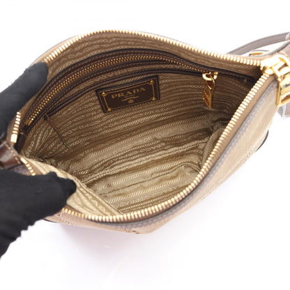 Prada Logo Jacquard Shoulder Bag