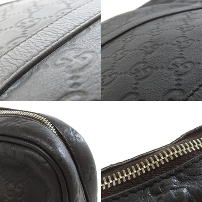 Gucci 208463 Gg Signature Shima Bag Leather