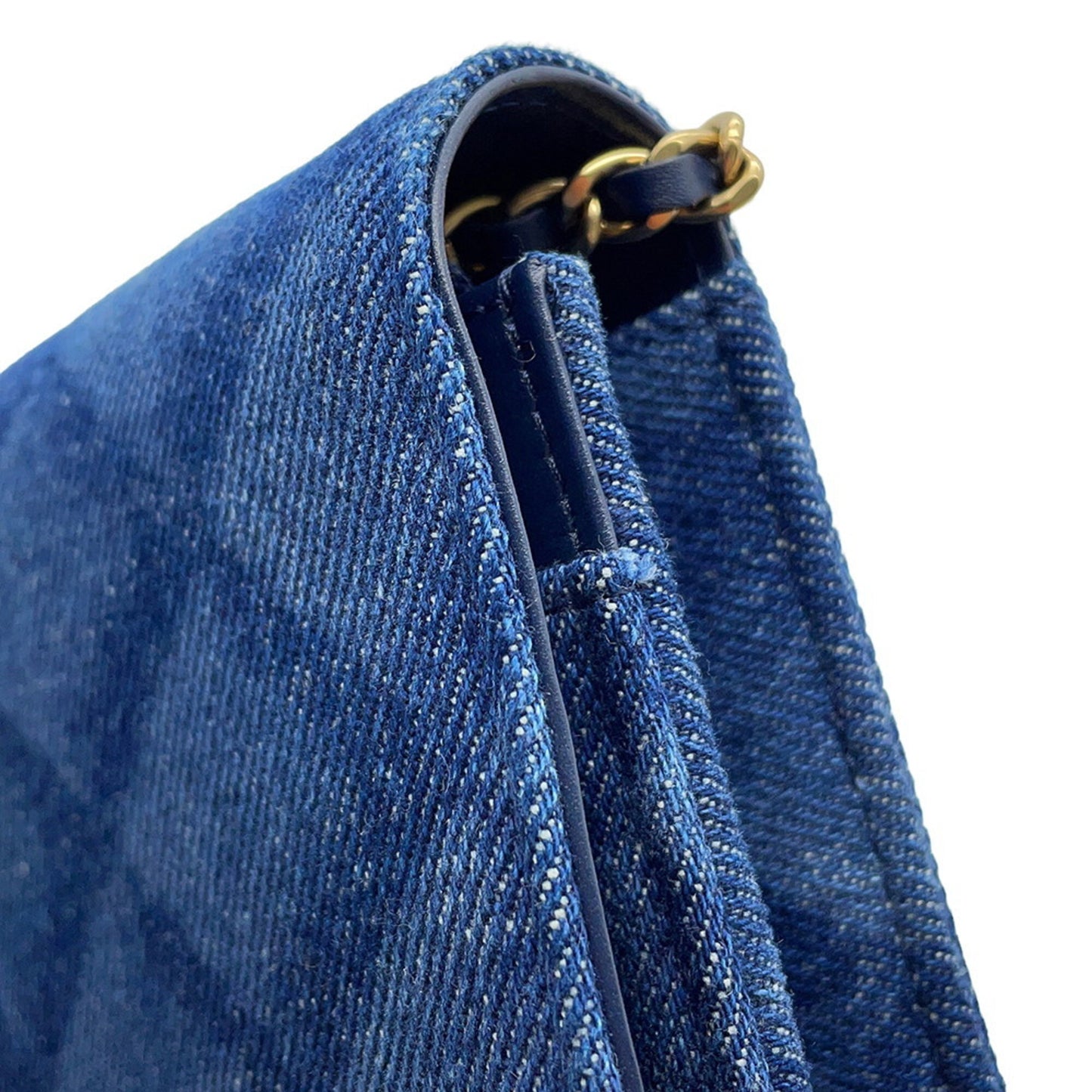 Leather - Chanel Chain/ Shoulder Wallet Denim