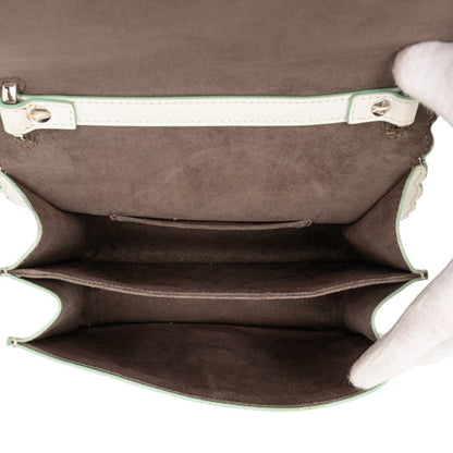 Fendi Mini Canai Handbag/Shoulder Bag 2Way 8M0381 White Leather