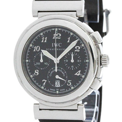 Polished Iwc Da Vinci Sl Chronograph Steel Quartz Watch Iw372810 Bf582402