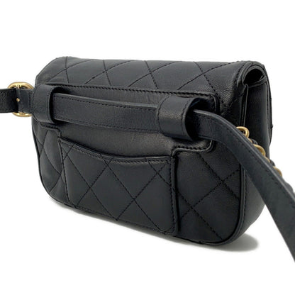Chanel Waist Bag 19 Matelasse Coco Mark Leather Chanel Black