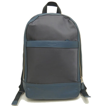 Coach F22371 Backpack Nylon X Leather Blue Grey Outlet 252863