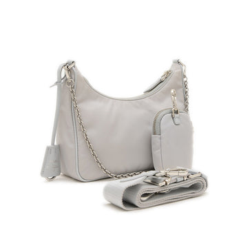 Prada Re-Edition Shoulder Bag Nylon Grey