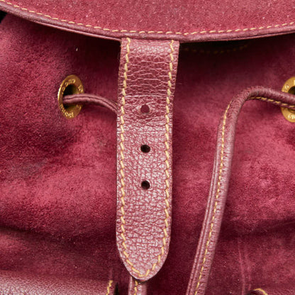 Gucci Bamboo Backpack 003 2058 0016 Purple Suede