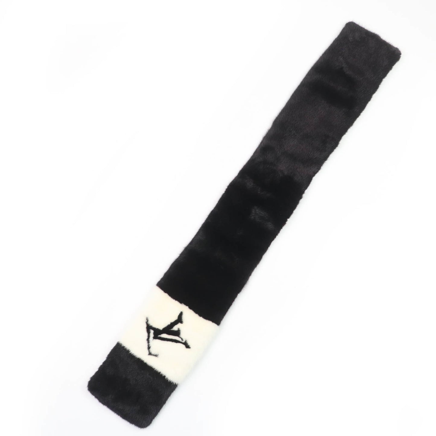 Louis Vuitton 2022 Louis Vuitton Echarpe Gaugram Mink Fur Shawl With Lv Logo