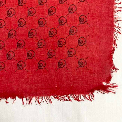Gucci Scarf Ec-22489 Red Ghost 453225 Silk Cotton Gucci Skull Gg