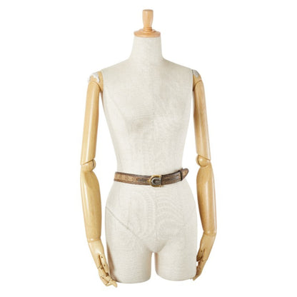 Gucci Old Belt Brown Beige Leather Canvas