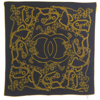 Chanel Scarf/Muffler Silk Black/Yellow