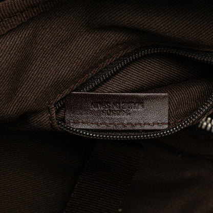 Loewe Anagram Clutch Bag Second Black Brown Pvc Leather