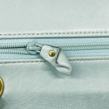 Chanel Shoulder Bag Matelasse Double Flap Chain Lambskin Green