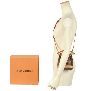 Louis Vuitton Nano Noe Shoulder Bag Monogram Canvas M81266 Brown Rfid Handbag