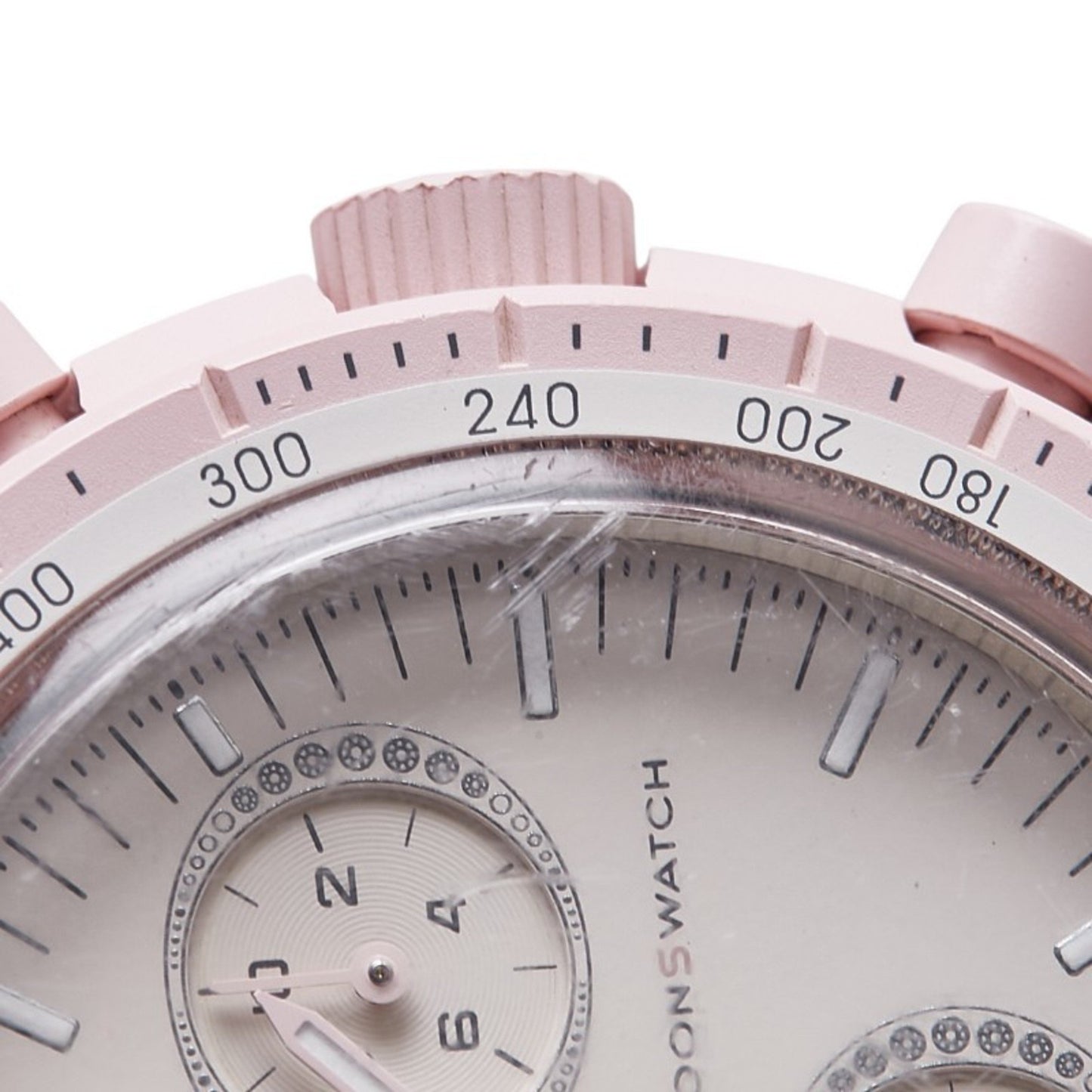 Omega X Swatch Moonswatch Mission To Venus Watch So33P100 Quartz White Dial Ceramic Nylon