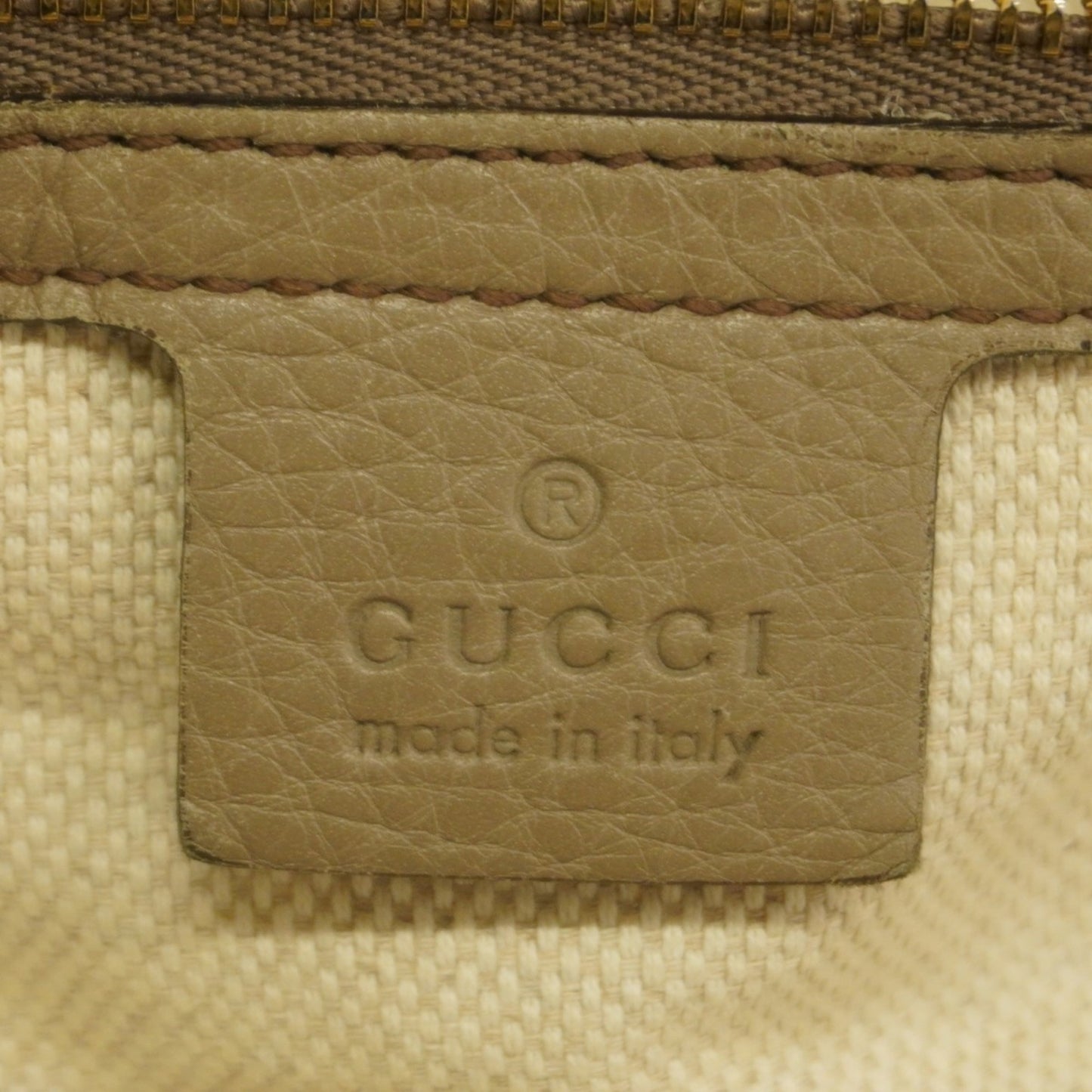 Gucci Soho Tote Bag 282309 Leather Beige Champagne