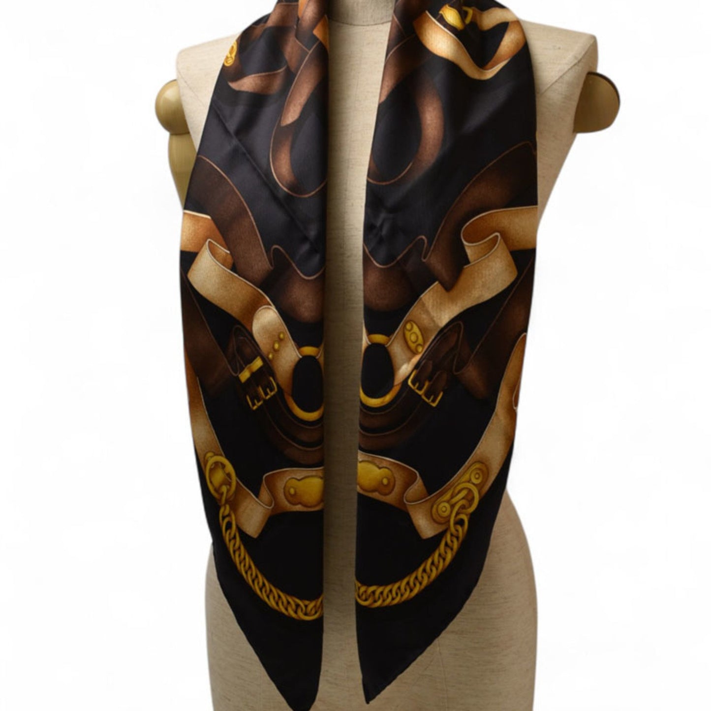 Gucci Scarf Muffler Gucci Large Belt Motif Black Multi