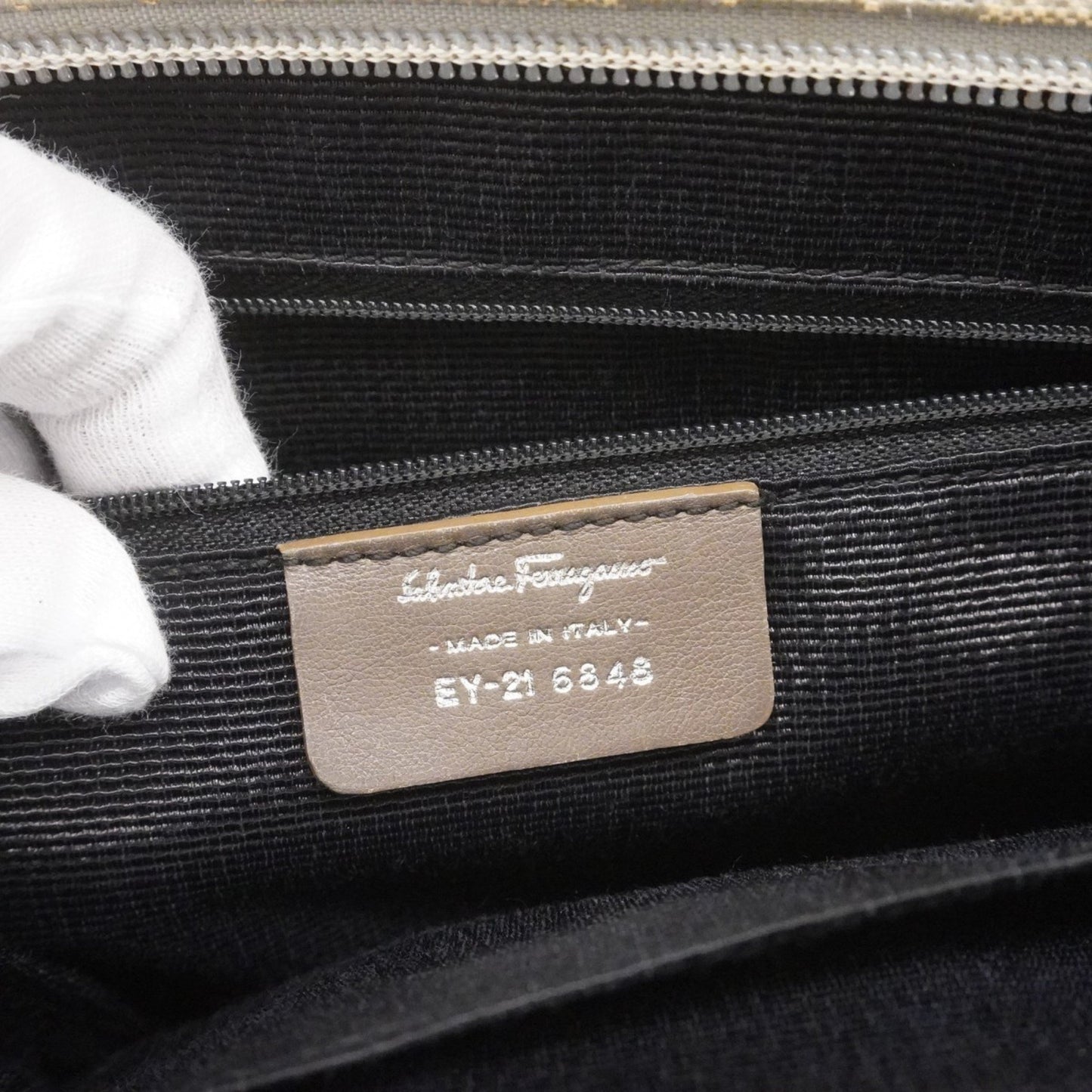 Salvatore Ferragamo Gancini Canvas Tote Bag