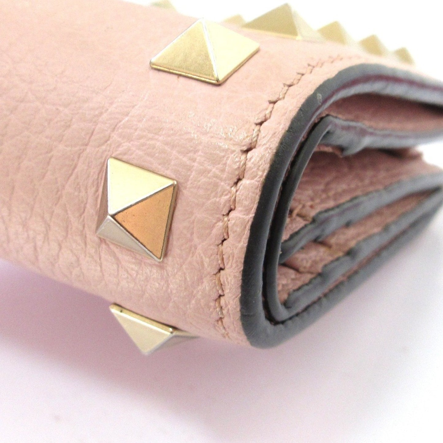Valentino Rockstud Bi-Fold Wallet Pink