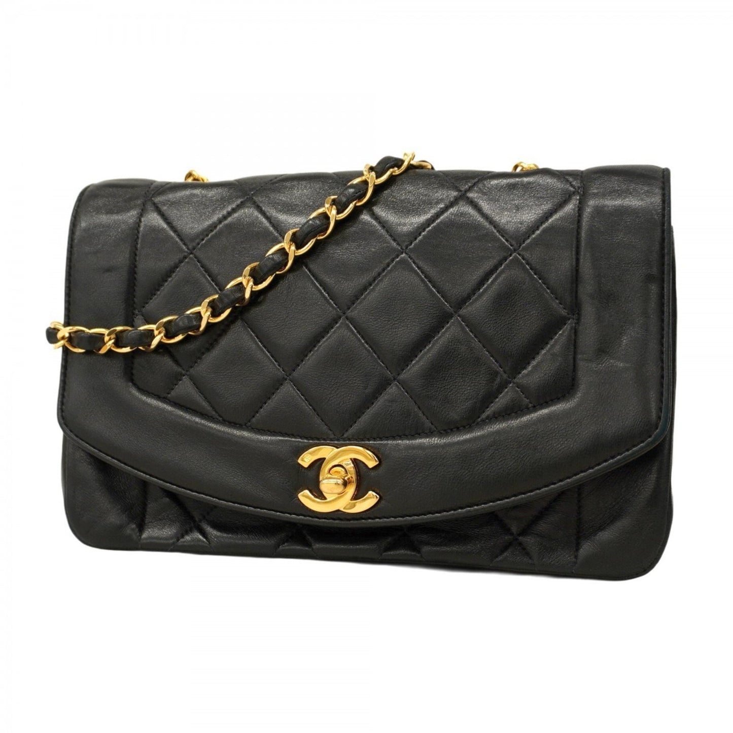 Chanel Diana Matelasse Chain Shoulder Bag In Lambskin