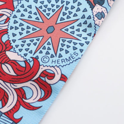 Hermes Hermes Twilly De Lombrelle Aux Duels Vieux Scarf Silk