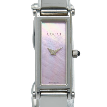 Gucci Bangle Watch 1500L Quartz Pink Dial Stainless Steel