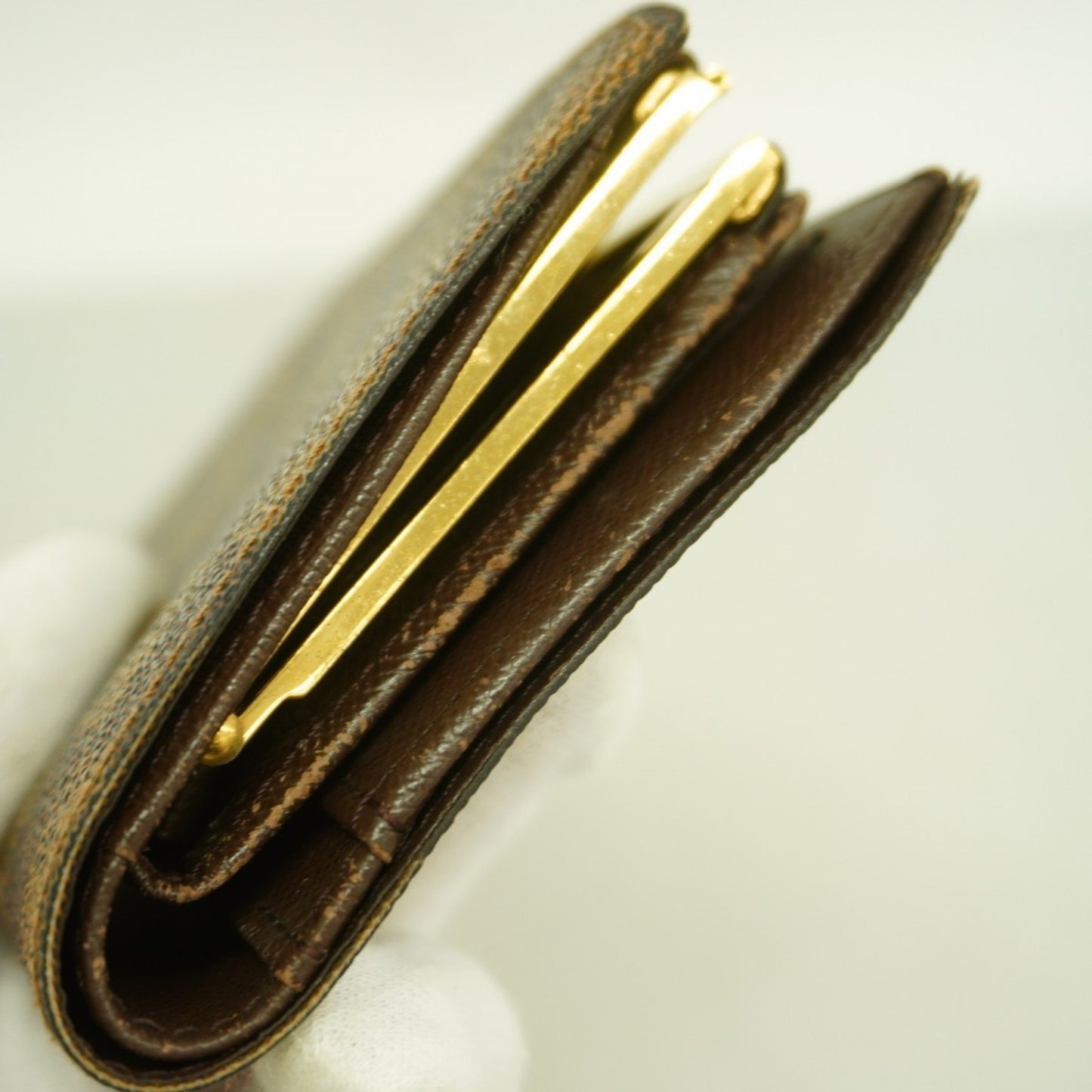 Louis Vuitton Damier Porte Monnaie Bi-Fold Viennois Wallet N61664 Ebene