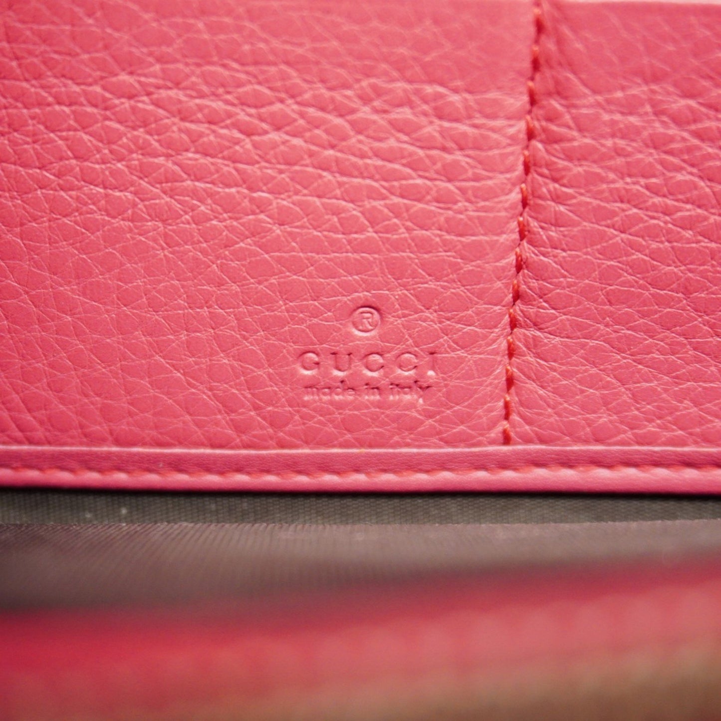 Gucci Soho Long Wallet 308280 Leather Pink