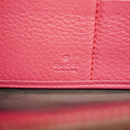 Gucci Soho Long Wallet 308280 Leather Pink