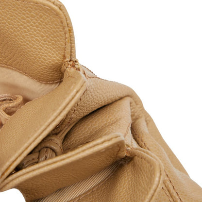 Chanel Coco Mark Tote Bag Handbag Beige Caviar Skin