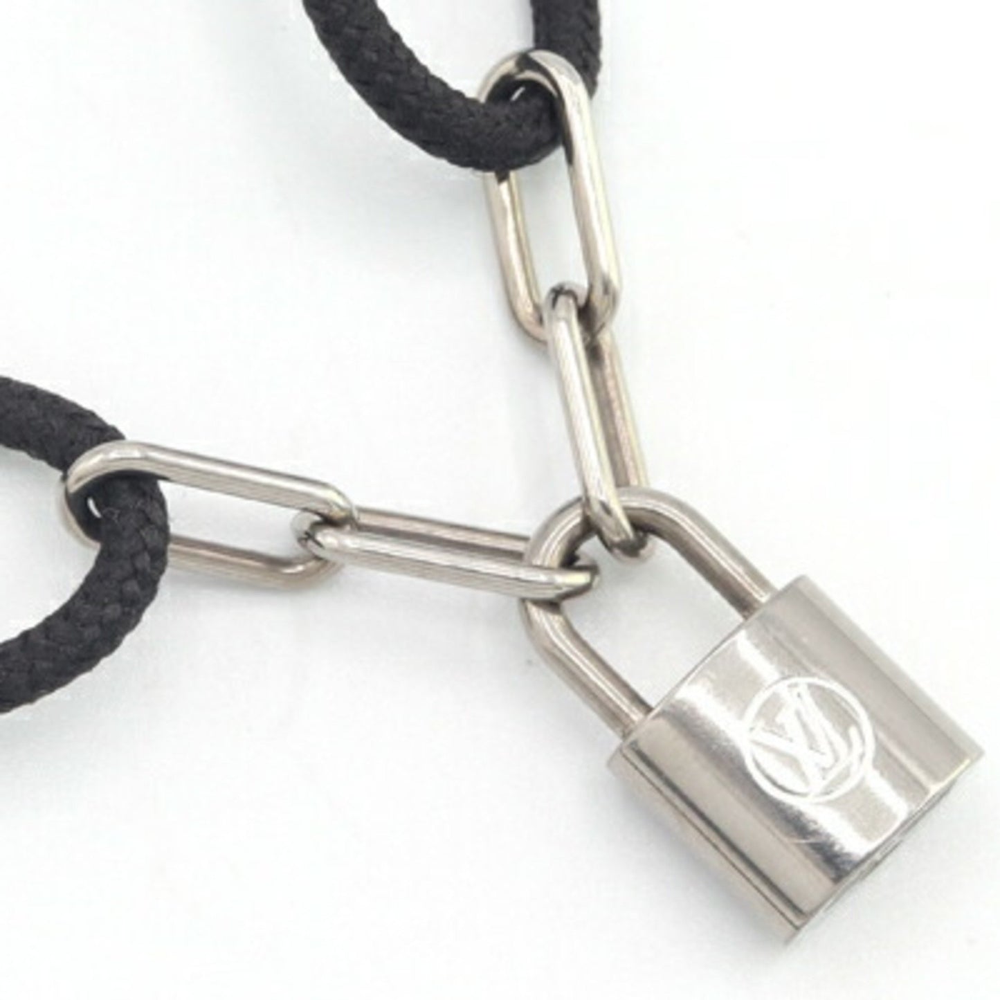 Louis Vuitton Lockit Bracelet By Virgil Abloh Q05267 Black Titanium Padlock Lv