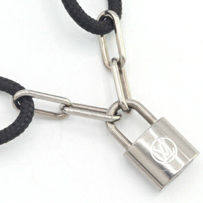 Louis Vuitton Lockit Bracelet By Virgil Abloh Q05267 Black Titanium Padlock Lv
