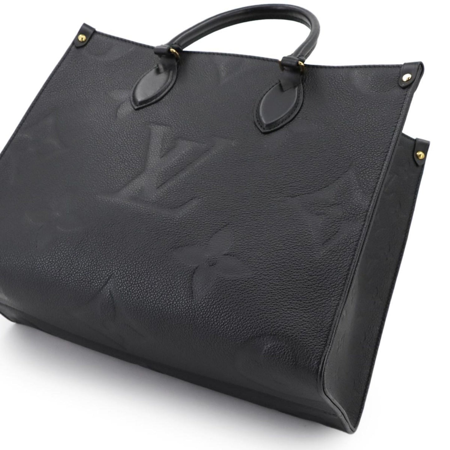 Louis Vuitton Monogram Empreinte On-The-Go Mm 2-Way Tote/Shoulder Bag In Leather Noir (M45595)