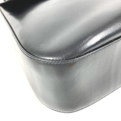 Prada B7470 Logo Flap Shoulder Bag In Leather