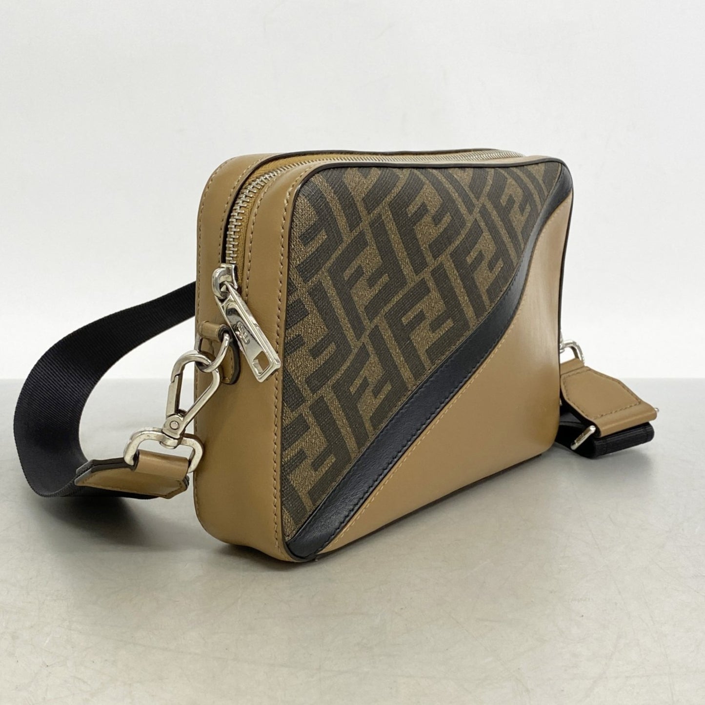 Fendi Zucca Leather Shoulder Bag