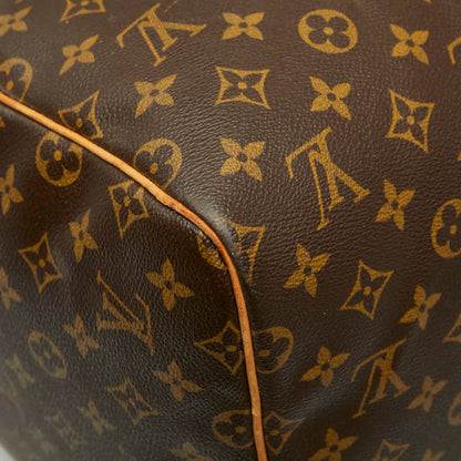 Louis Vuitton Monogram Keepall 55 Boston Bag/Travel Bag M41424 Brown Leather