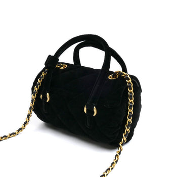 Chanel Velvet Mini Bowling 2024 Vip 2-Way Shoulder Bag