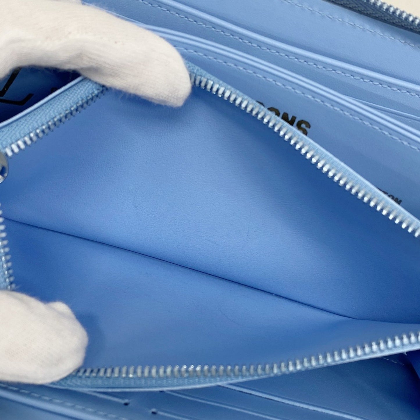 Louis Vuitton Monogram Certy Zippy Wallet M64604 Light Blue/Beige