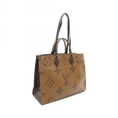 Louis Vuitton On The Go Gm Shoulder Bag Coated Canvas Leather Monogram Giant