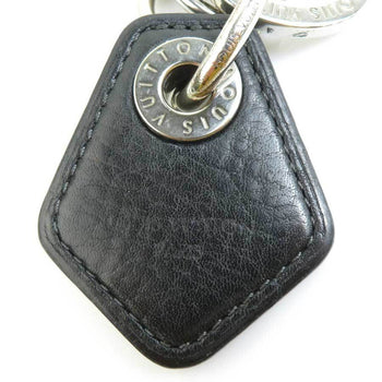 Louis Vuitton Louis Vuitton Charm Key Ring Portocle Lv Creme Metal Leather Black X Silver