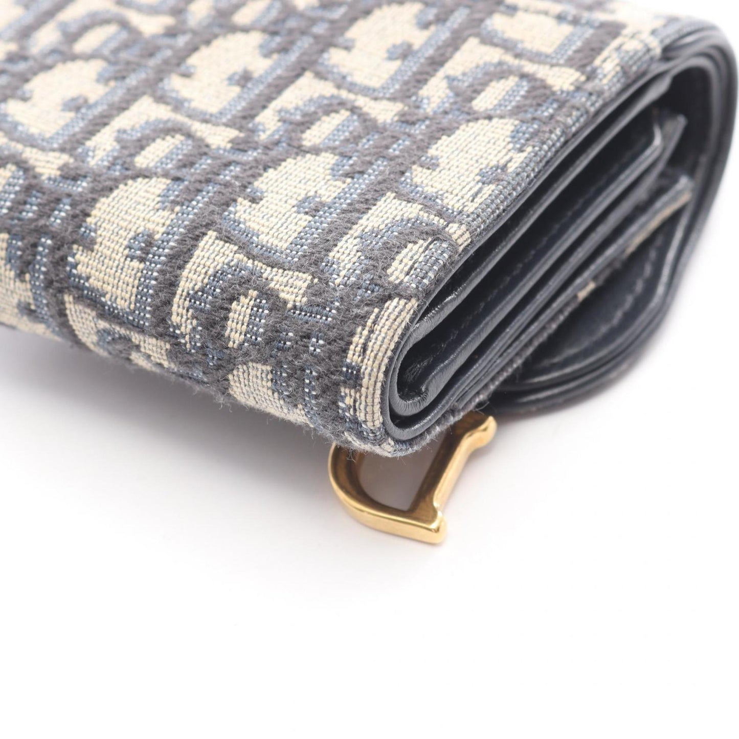 Christian Dior Dior Saddle Oblique Tri-Fold Wallet