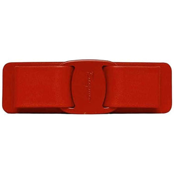 Salvatore Ferragamo Barrette F-24329 Red Vara 34 7597/003 Leather Ribbon Hairpin