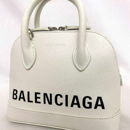 Balenciaga 2Way Bag Ville Small Xxs White Black Everyday 550646 Shoulder Handbag Leather Balenciaga