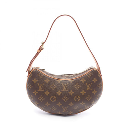 Louis Vuitton Pochette Croissant Shoulder Bag In Coated Canvas And Leather With Monogram Design