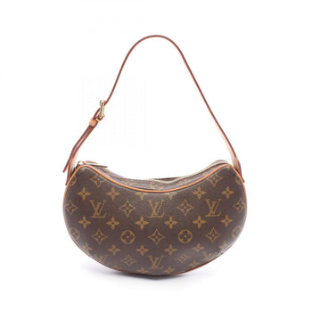 Louis Vuitton Pochette Croissant Shoulder Bag In Coated Canvas And Leather With Monogram Design