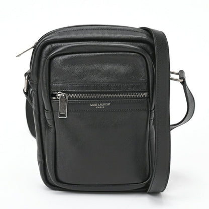 Saint Laurent Sid Crossbody Bag Shoulder 581700 Leather Black E-157142